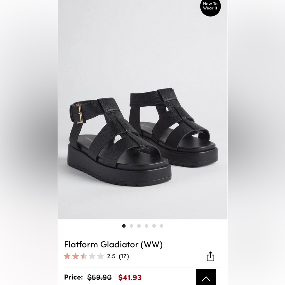 Brand new torrid gladiator platform sandals (WW)